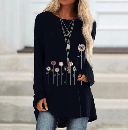 floral sweat shirt