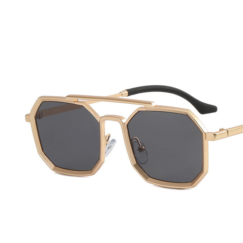 Polygonal Double Bridge Sunglasses