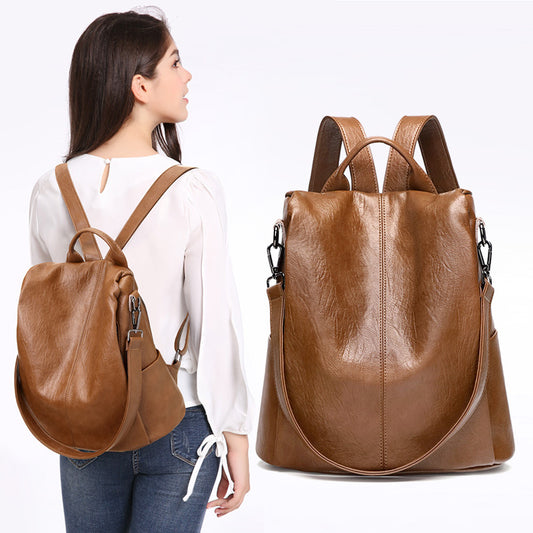 Anti-theft Soft Leather bag