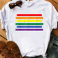 Rainbow Alphabet Print  Short Sleeves T-shirt