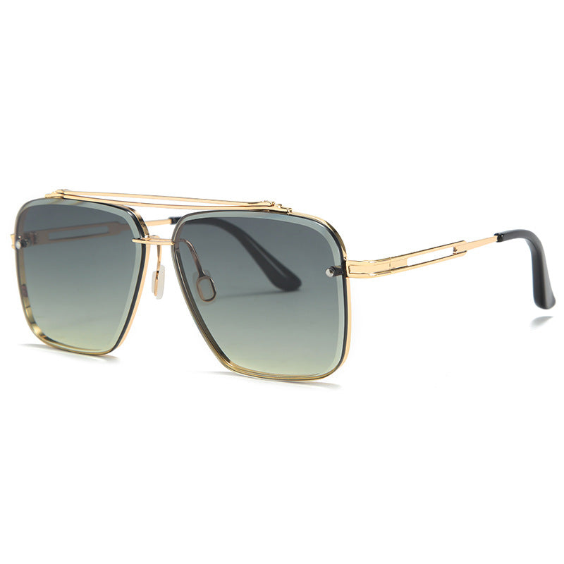 Mens  Double Beam Cut Edge Sunglasses