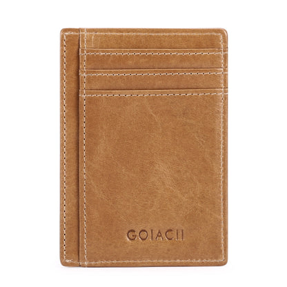 Ultra-thin Genuine Leather RFID Card Holder