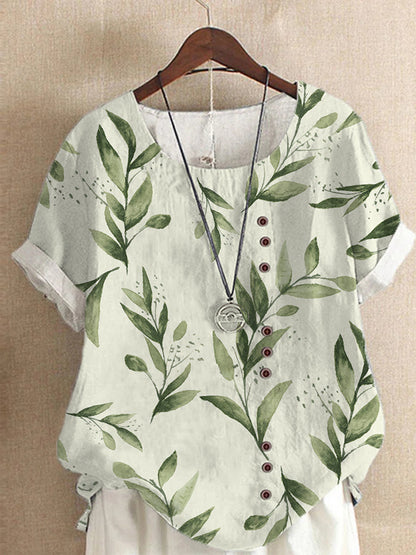 Printed Loose Casual Short Sleeve T-Shirt