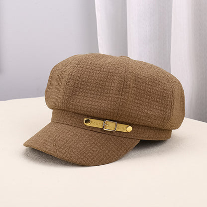 Outdoor Warm Sunshade Pleated Octagonal Hat