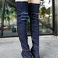 Stovepipe stretch boots