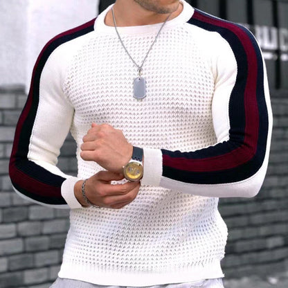 Contrast Slim Bottom Sports Casual Sweater