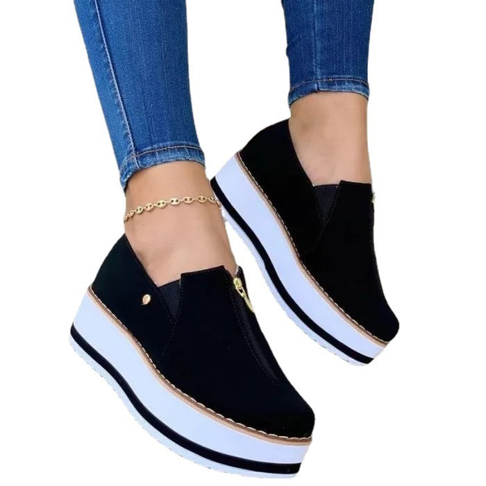 Zipper Flat Shoes