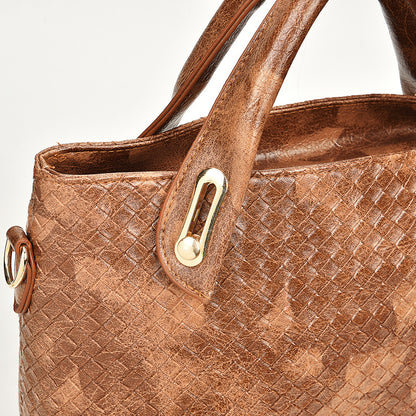 Four-piece Woven Bear Lady Handbag