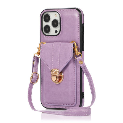 Leather Diagonal Lanyard Mobile Phone Case