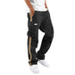 Casual Drawstring Pocket Blocking Pants