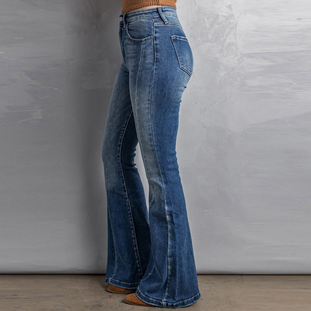 Washed Wide-leg Jeans