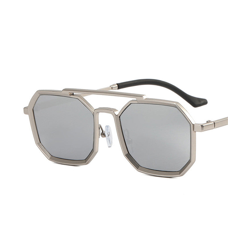 Polygonal Double Bridge Sunglasses