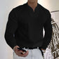 Casual Solid Color V-neck Long Sleeve Shirts