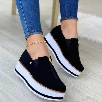 Zipper Flat Shoes