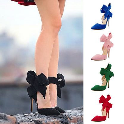 Big Bow Thin Heel Shoes