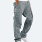 Drawstring Multi-pocket Casual Pants