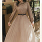 Retro Style Dress With Two-piece Vest Pleated Skirt
