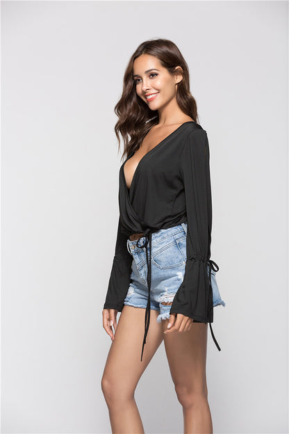 V-Neck Cropped Crop Top