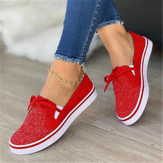 Lace-up Canvas Flat Shoes