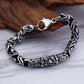 Mens Skeleton Braided Chain Bracelet