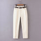 Pure Color Simple All-match Denim Daddy Pants