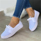 Lace-up Canvas Flat Shoes