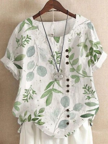 Printed Loose Casual Short Sleeve T-Shirt