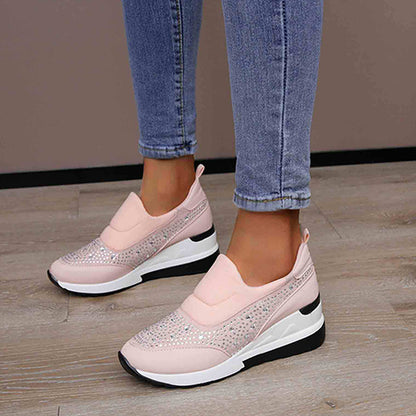 Rhinestone Wedges Flats Shoes