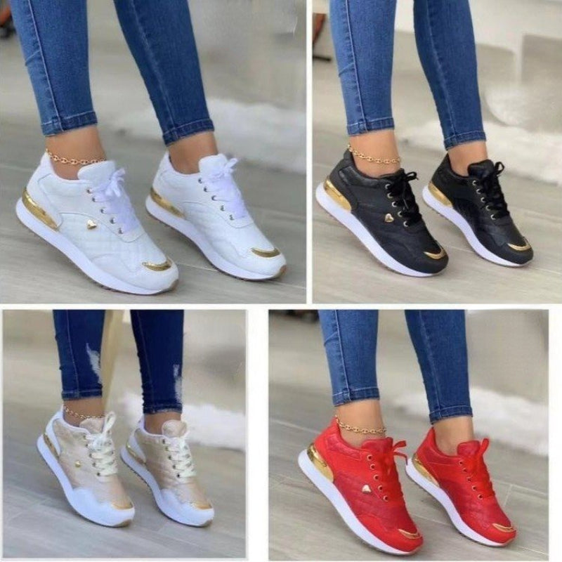 Patchwork Lace Up Shoes