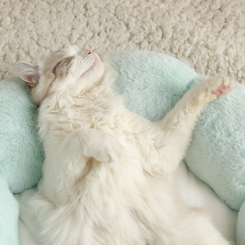 Round Flower Cat Kennel