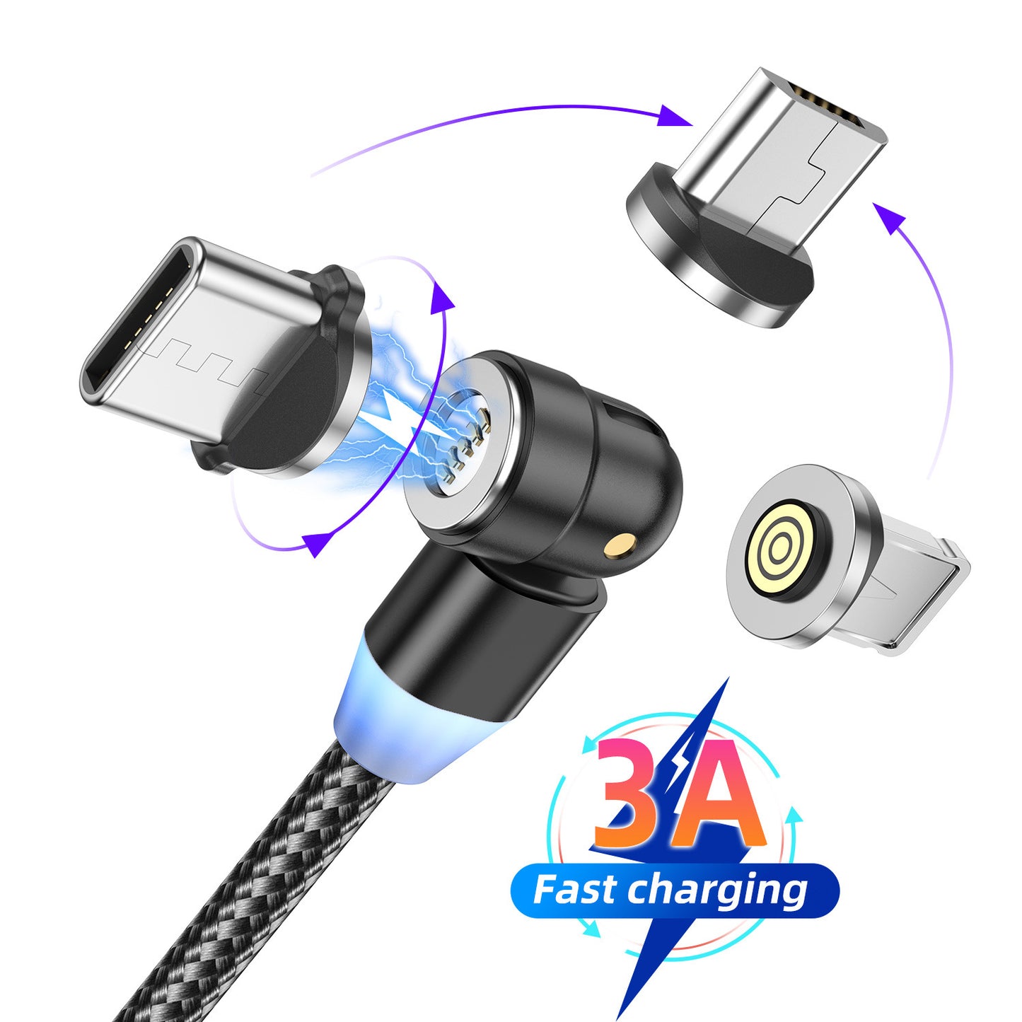 Phone Charging 3 in1 Magnetic Data Cable