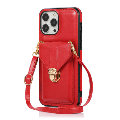 Leather Diagonal Lanyard Mobile Phone Case