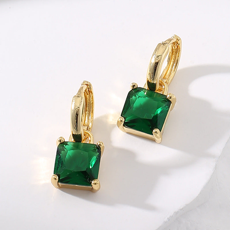 Square Zircon Earrings