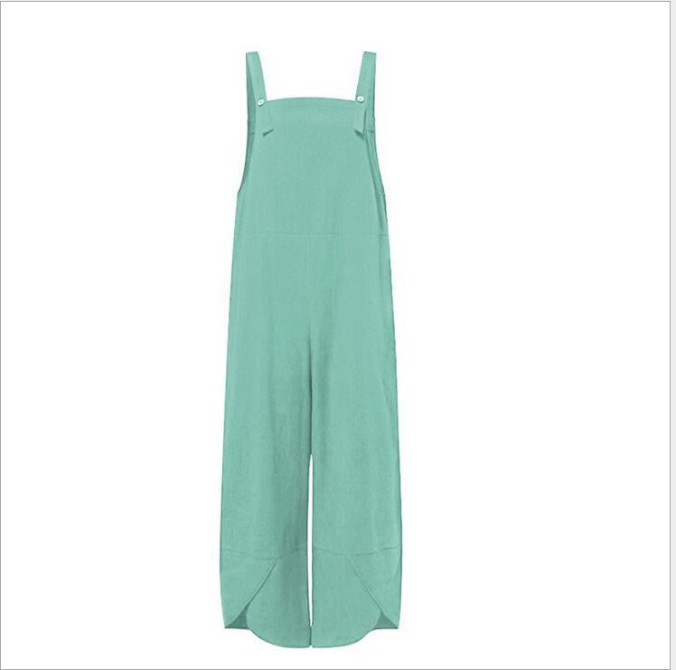 Casual Cropped Overalls Long Pant