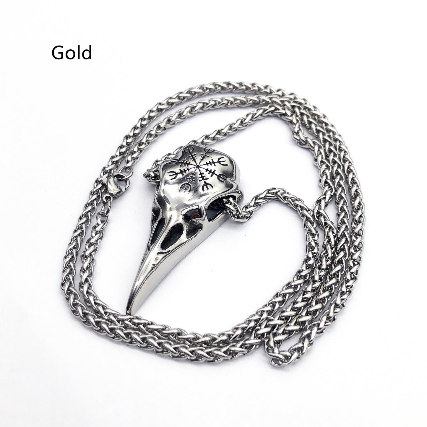 Mens Skull Eagle Beak Pendant