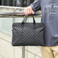Horizontal Shoulder Plaid Business Handbag