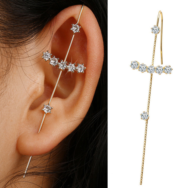 Rhinestone Piercing Earring