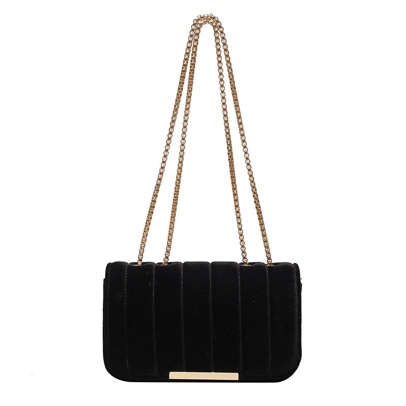 Velvet Chain Crossbody Bag